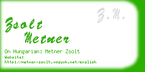 zsolt metner business card